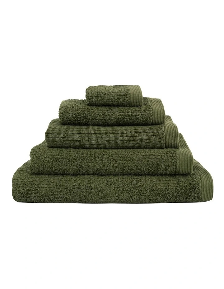 Porto Towel Range in Olive image 1