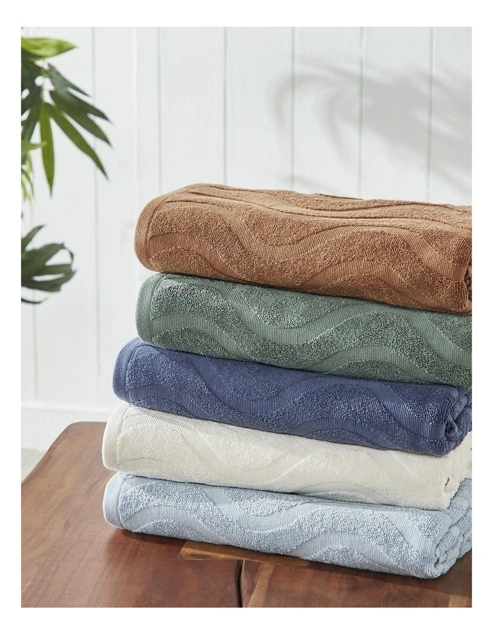 Istoria Home Wave Towel Range in Rust image 2