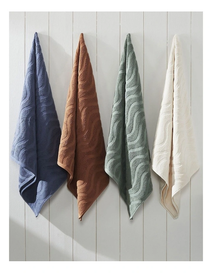 Istoria Home Wave Towel Range in Rust image 3
