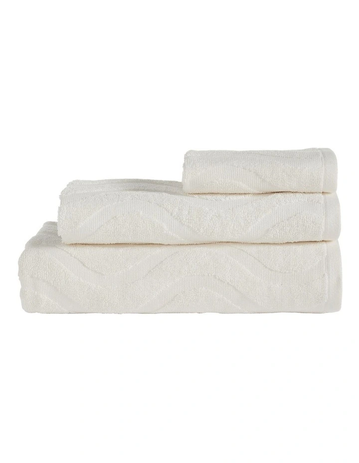 Istoria Home Wave Towel Range in White image 1