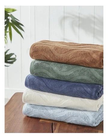 Istoria Home Wave Towel Range in White
