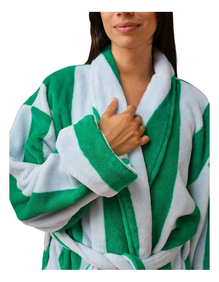 Plush Ocean City Robe in Spearmint image 3