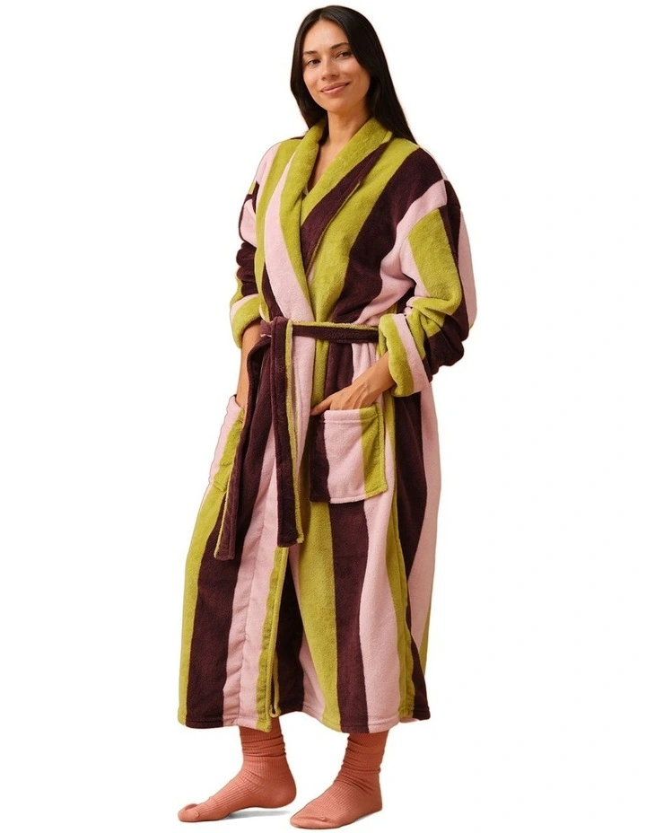 Plush Palazzo Robe in Plum image 2