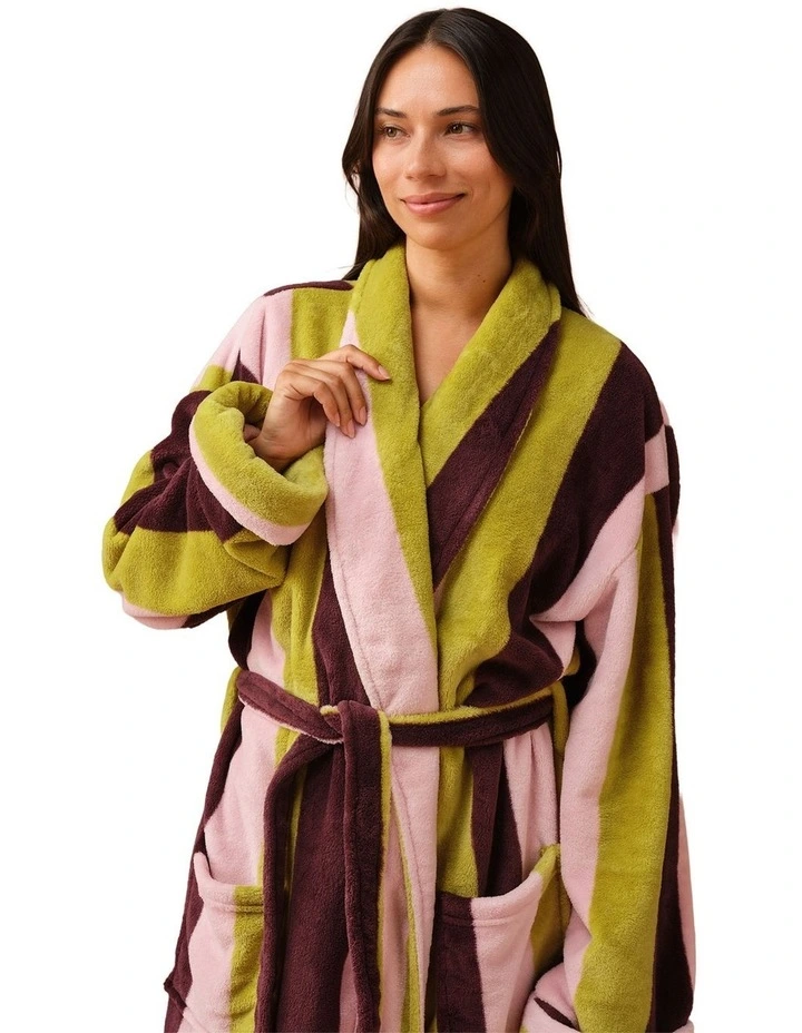 Plush Palazzo Robe in Plum image 3