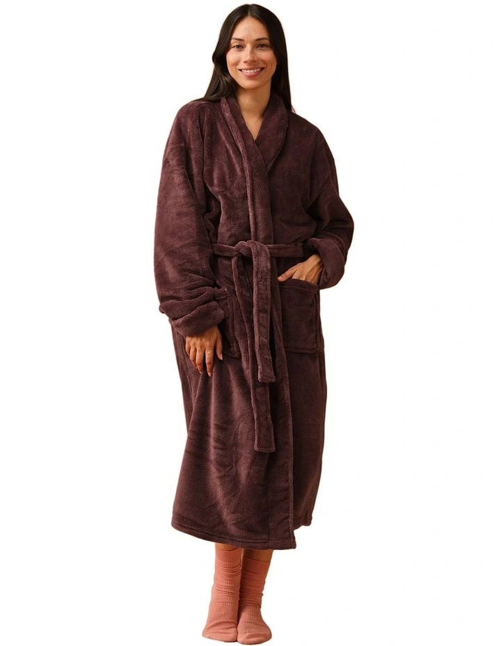 Plush Robe in Plum image 2