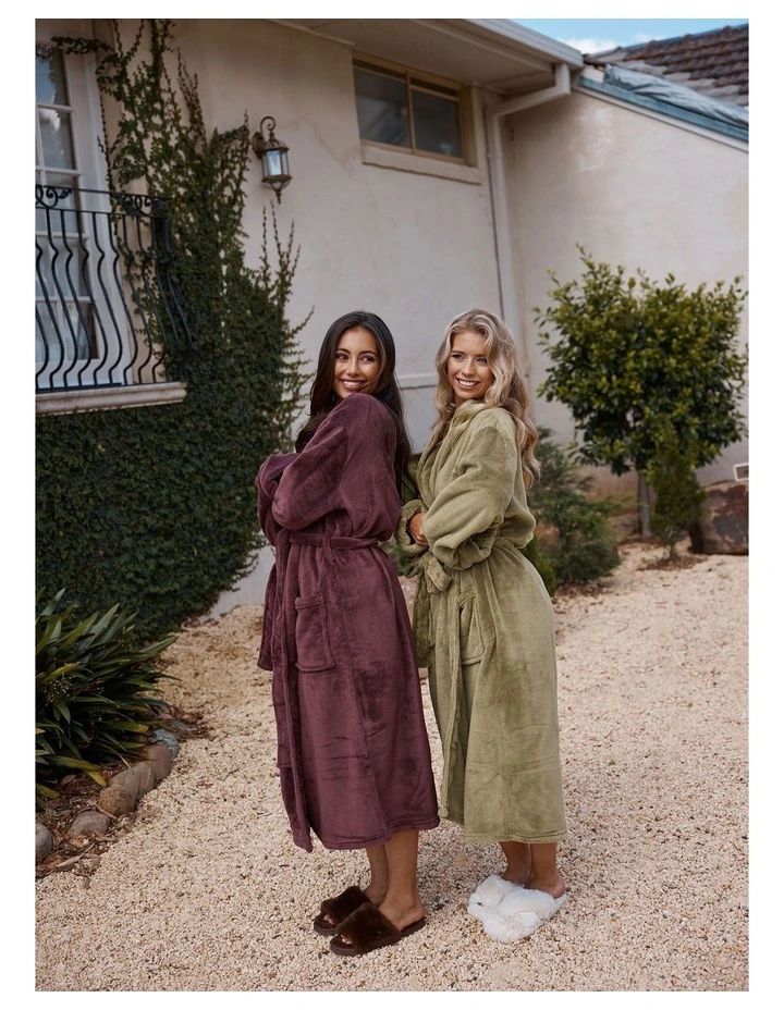Plush Robe in Plum image 3