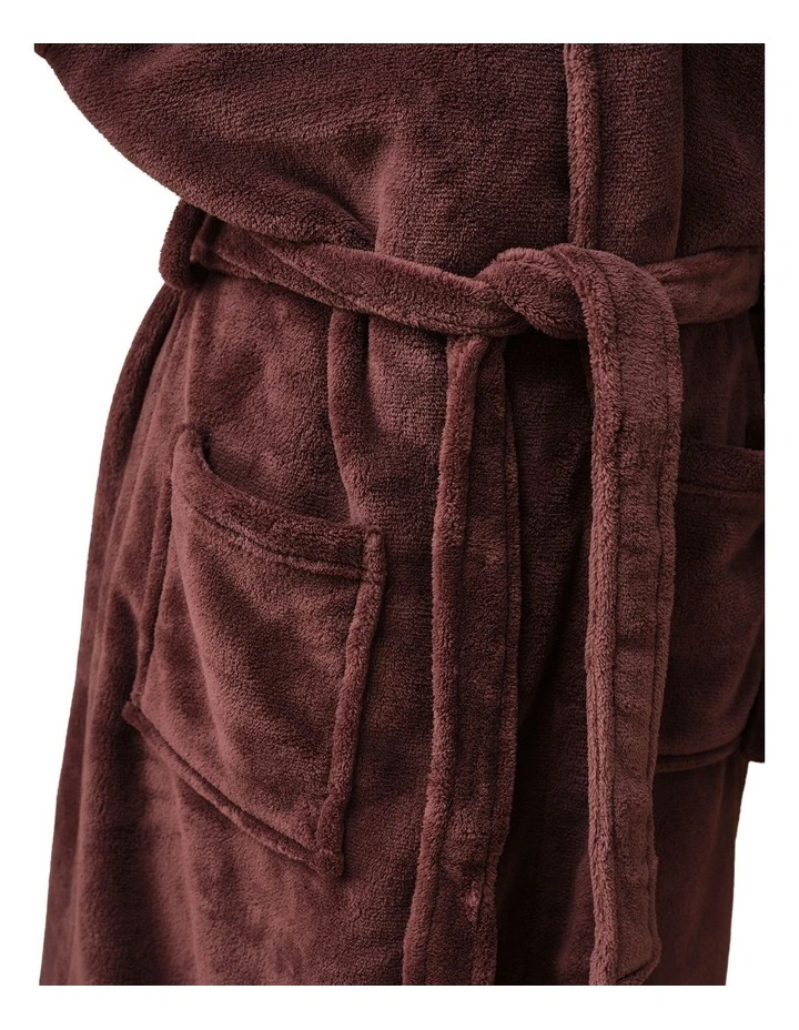 Plush Robe in Plum image 3