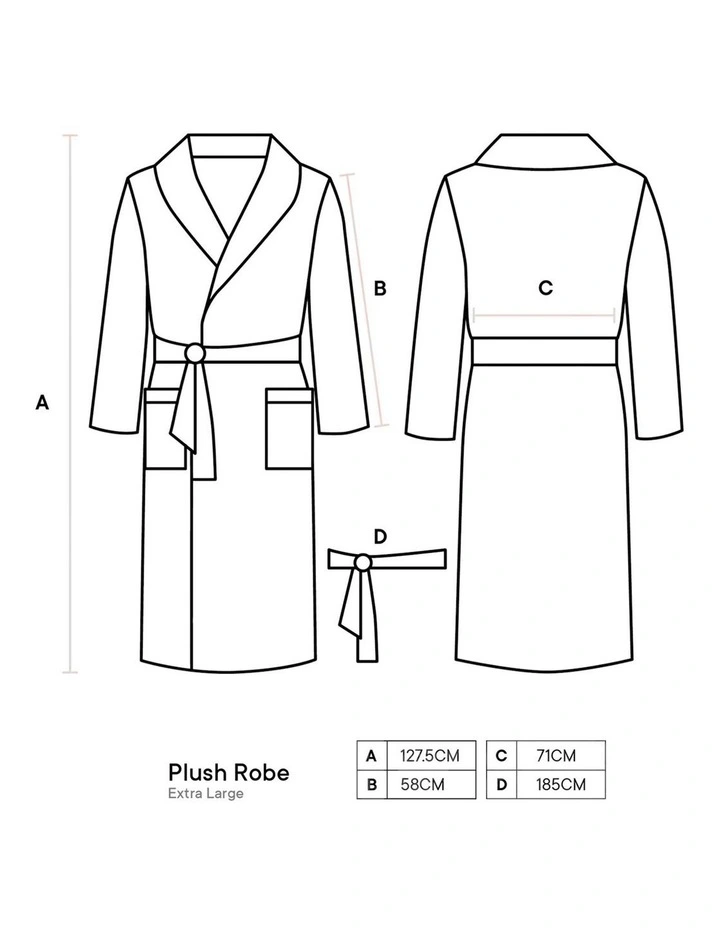 Plush Bath Robe in Plum image 5