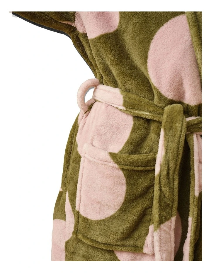 Plush Pluto Bath Robe in Olive image 3