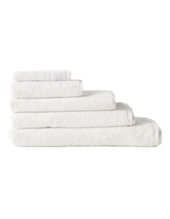 Nara Cotton Bamboo Towel Range in White