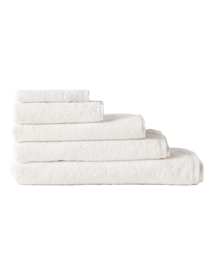 Nara Cotton Bamboo Towel Range in White image 1