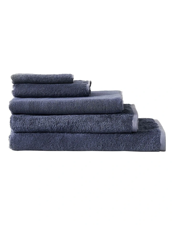 Nara Cotton Bamboo Towel Range in Blue image 1