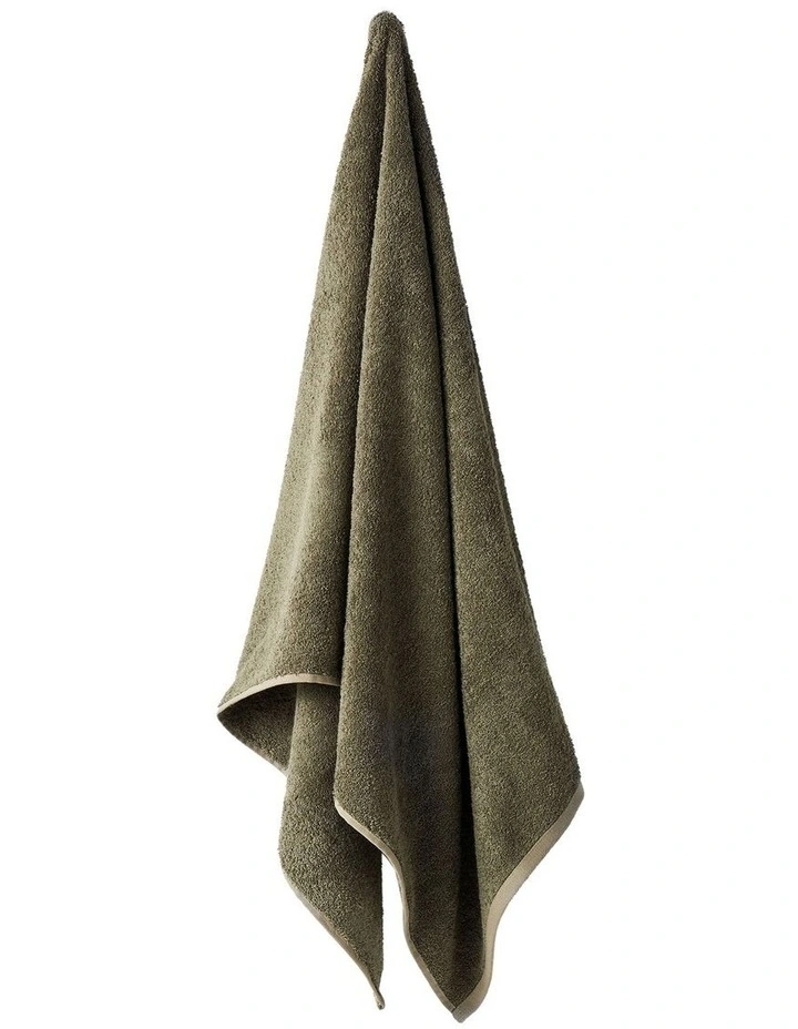 Nara Cotton Bamboo Towel Range in Moss Green image 2