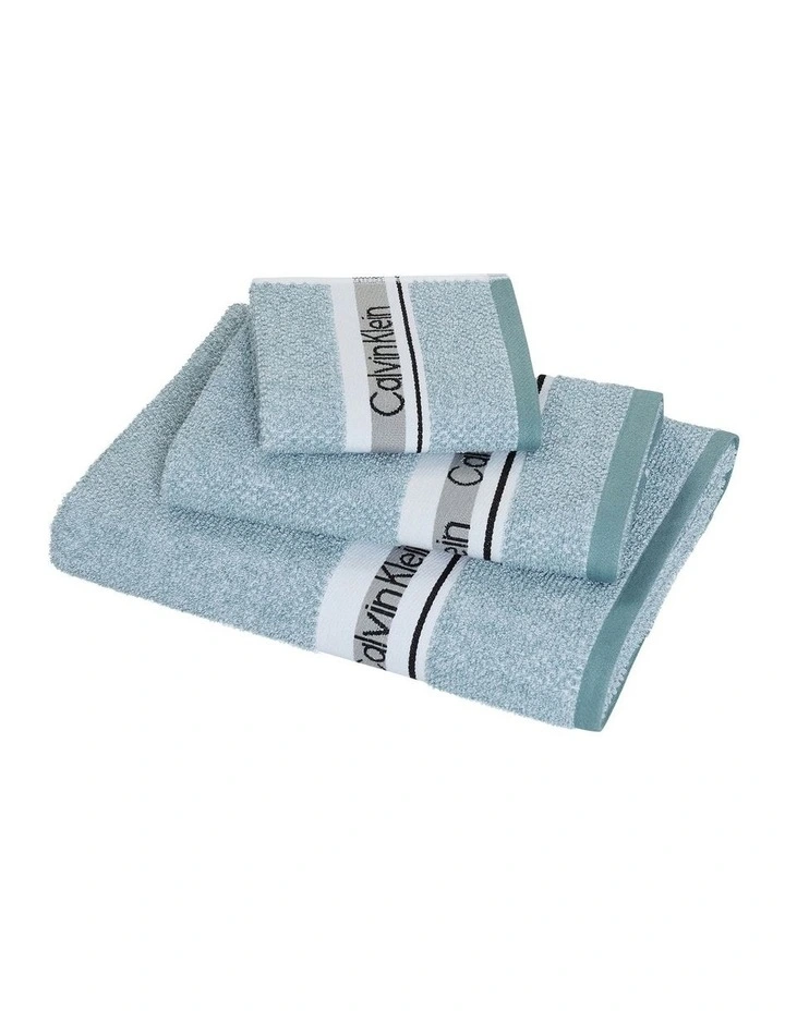 Logo Band Towel Range in Sage image 1