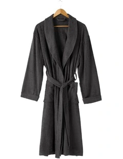 Terry Robe in Charcoal