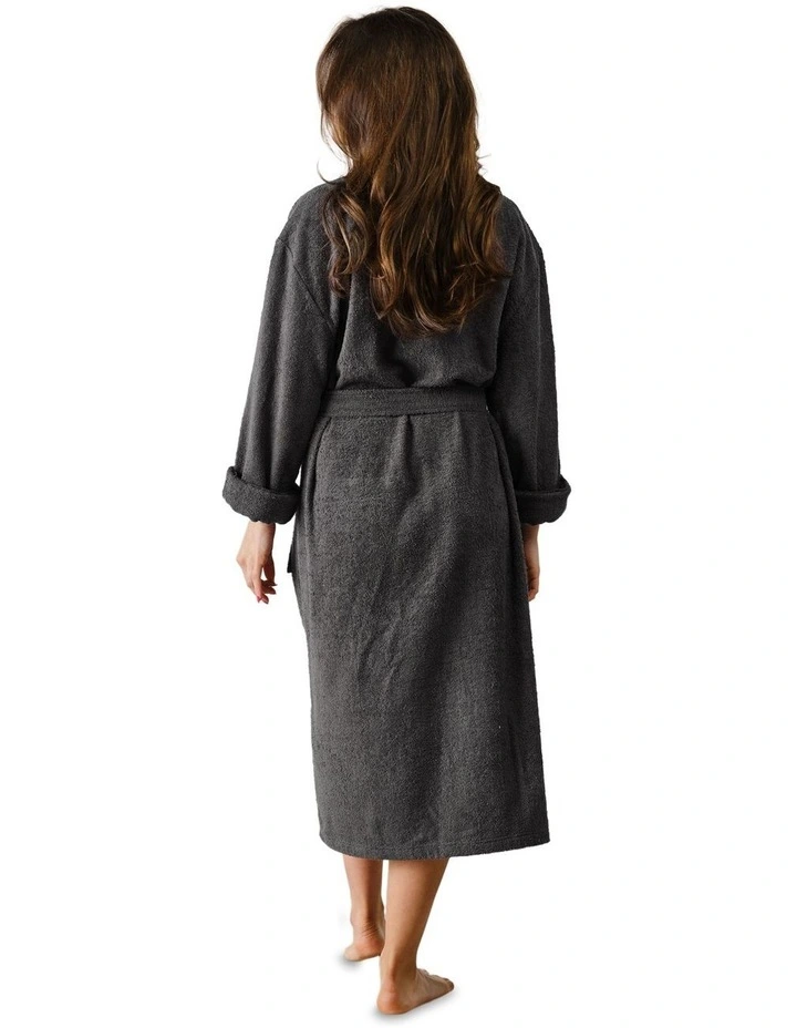 Terry Robe in Charcoal image 3