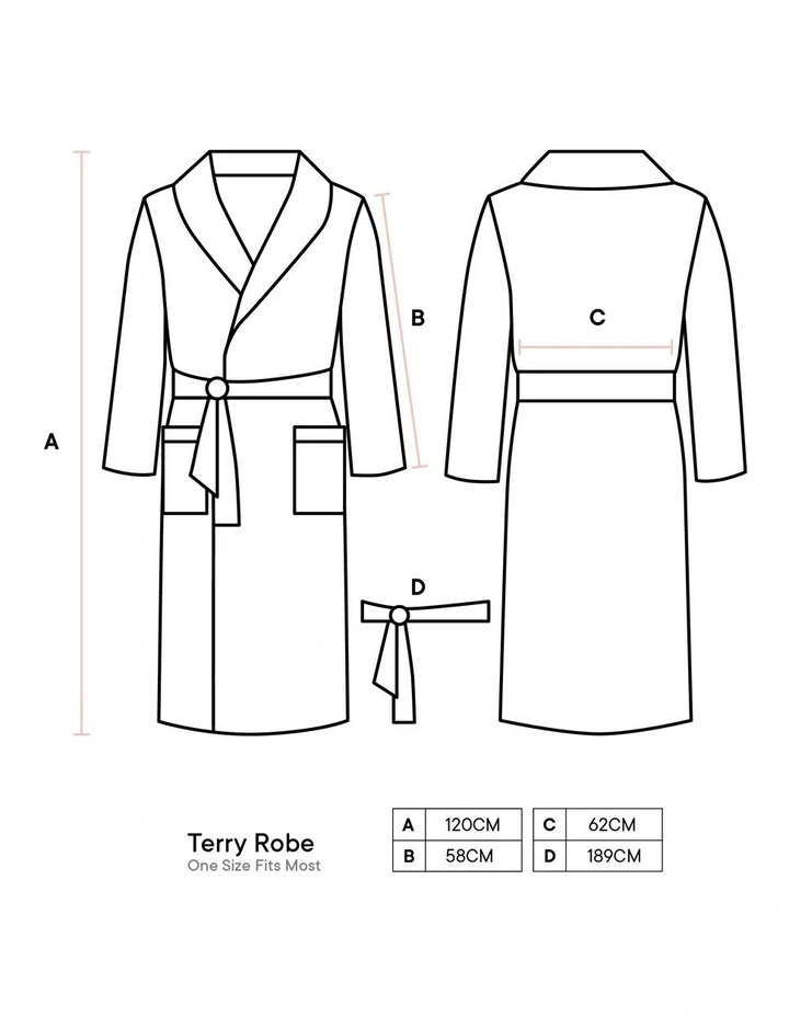 Terry Robe in Charcoal image 4