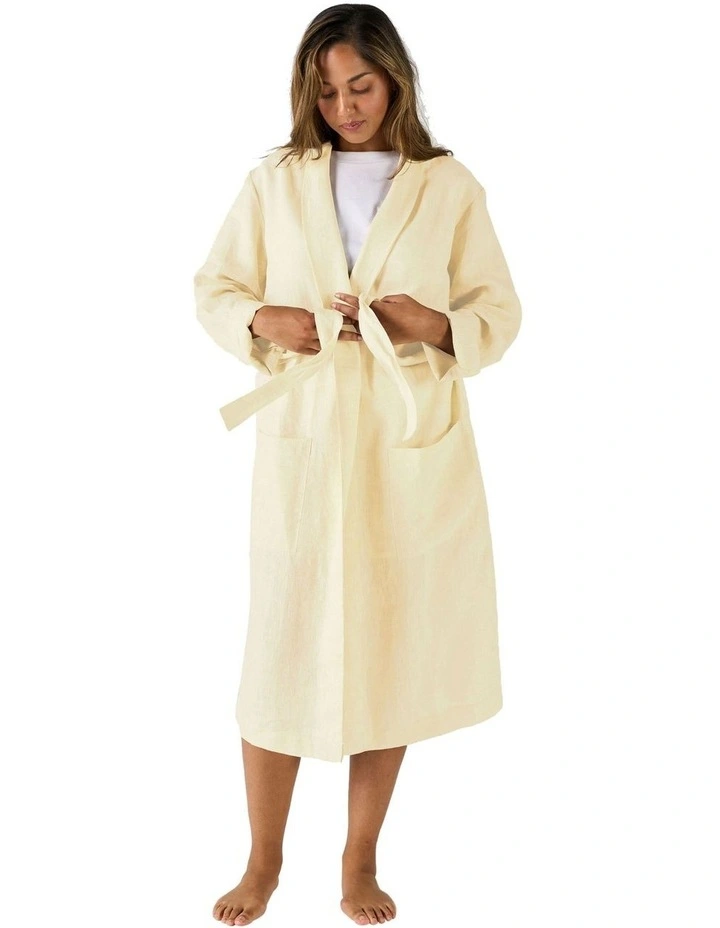 Nimes Bath Robe in Lemon image 1