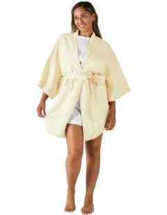 Nimes Short Robe in Lemon