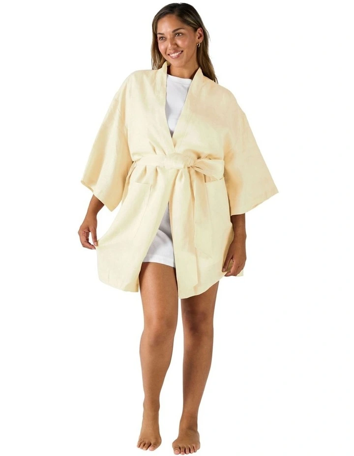 Nimes Short Robe in Lemon image 1