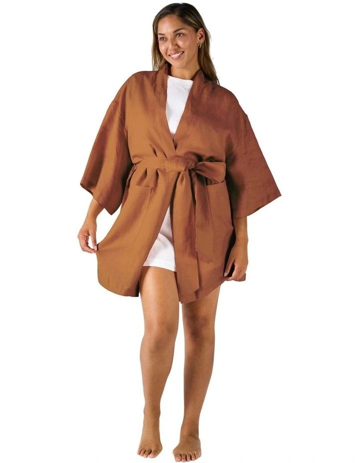 Nimes Short Robe in Cinnamon image 1