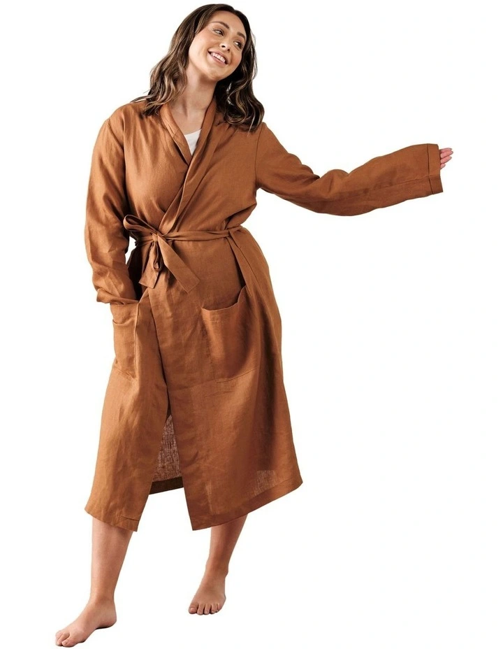 Nimes Bath Robe in Cinnamon image 2
