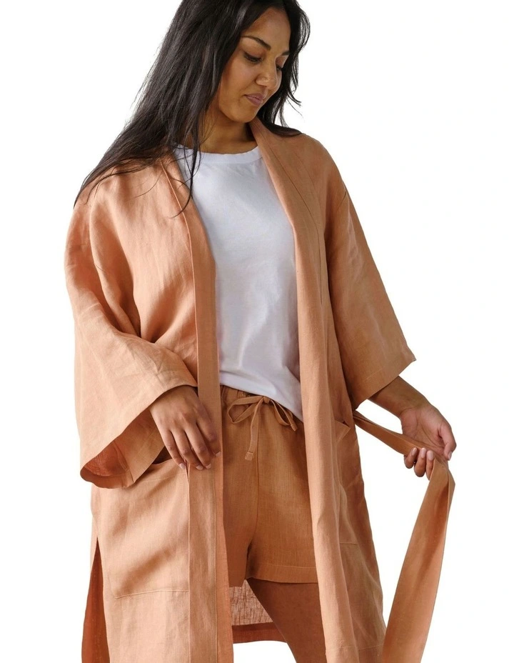 Nimes Bath Robe in Clay image 2