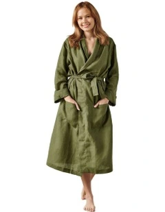 Nimes Bath Robe in Moss