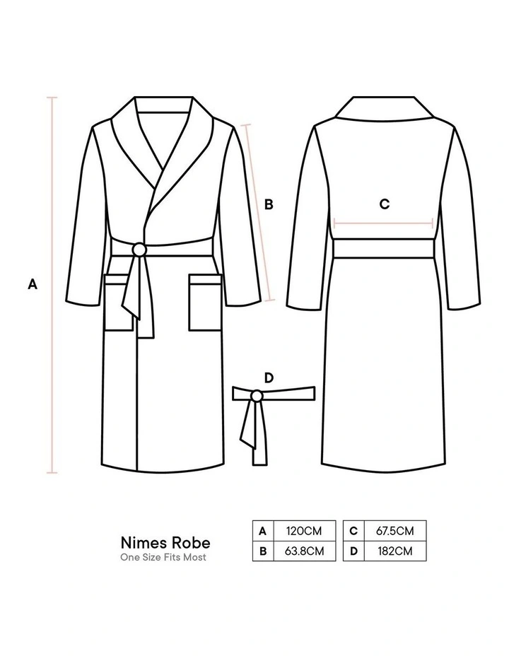 Nimes Bath Robe in Magnet image 3