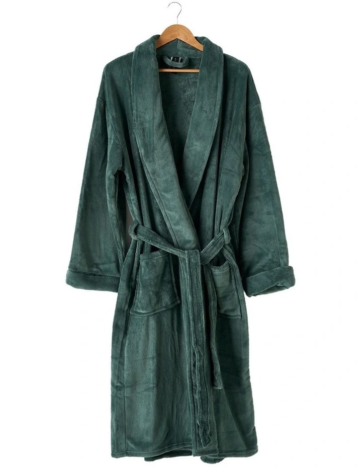 Plush Robe in Green image 3