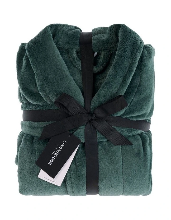 Plush Robe in Green image 4