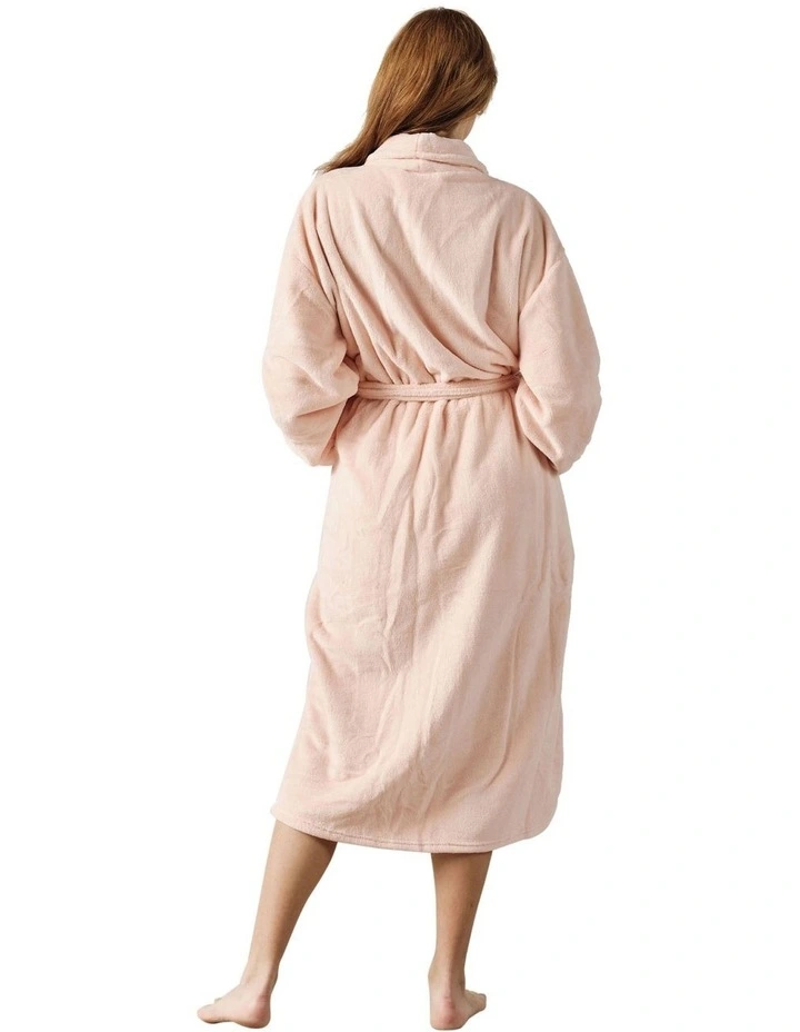 Plush Bath Robe in Pink image 2