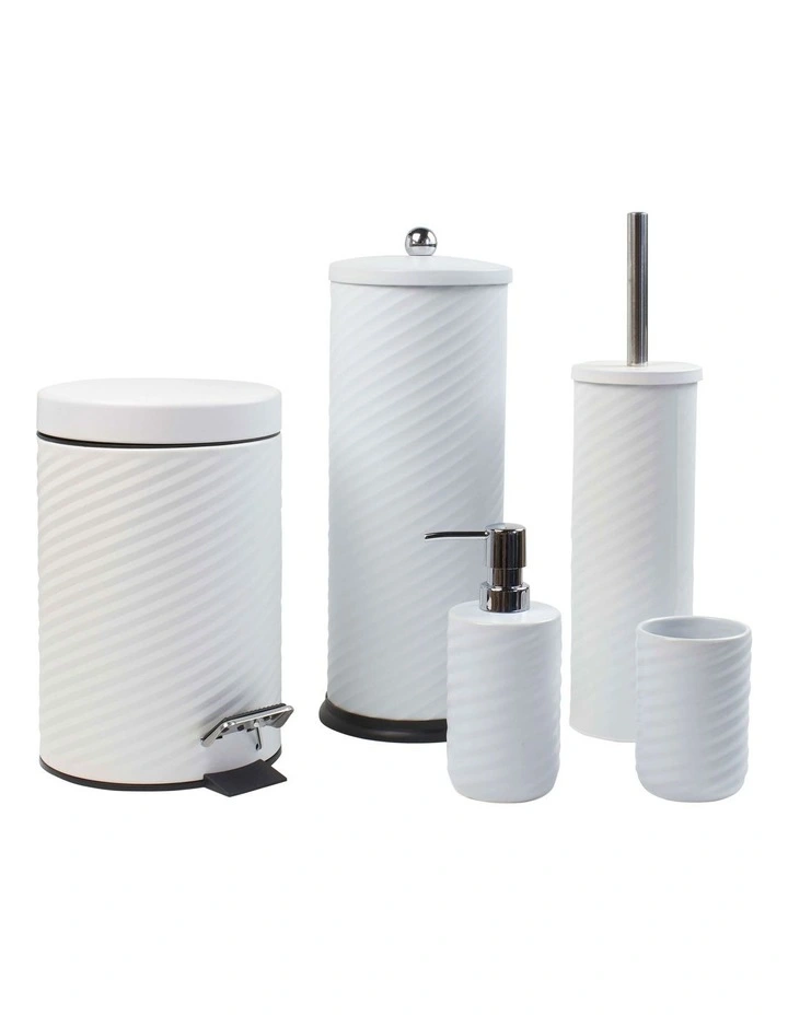 Suds Linear Bathroom Set White 5pc image 1