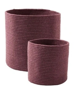 Lia Storage Baskets In Plum