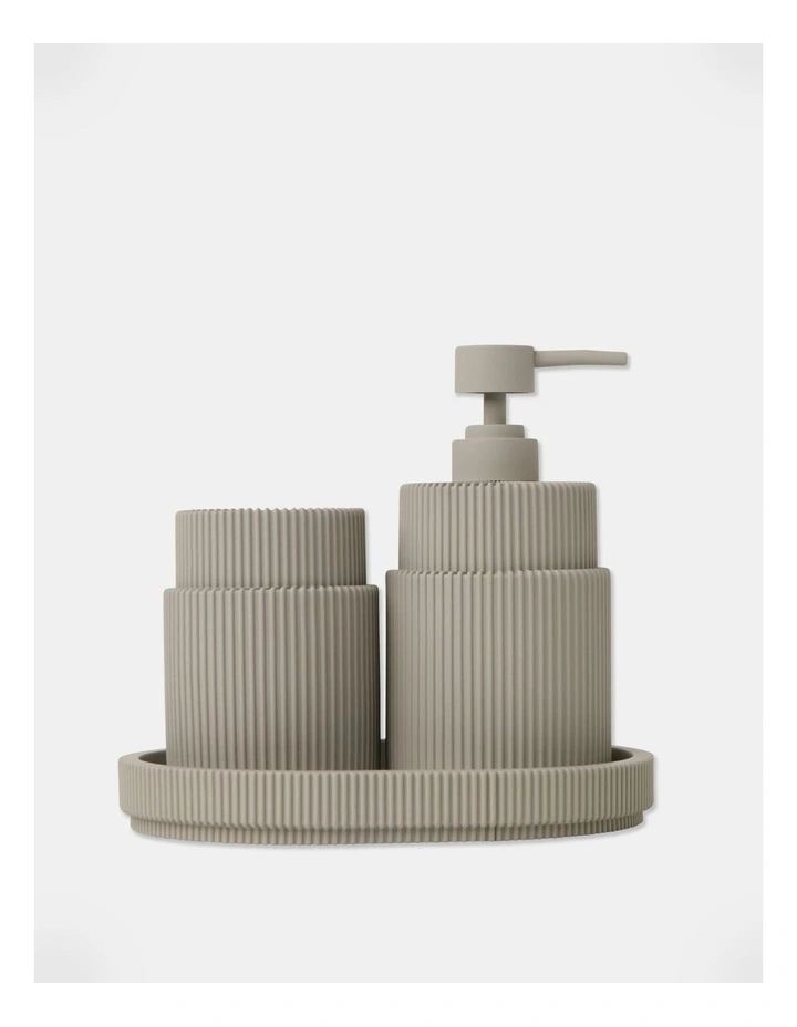 Vue Hudson Soft Touch Bathroom Accessories In Grey MYER