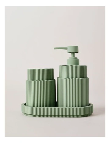 Vue Hudson Soft Touch Bathroom Accessory 3pk in Green