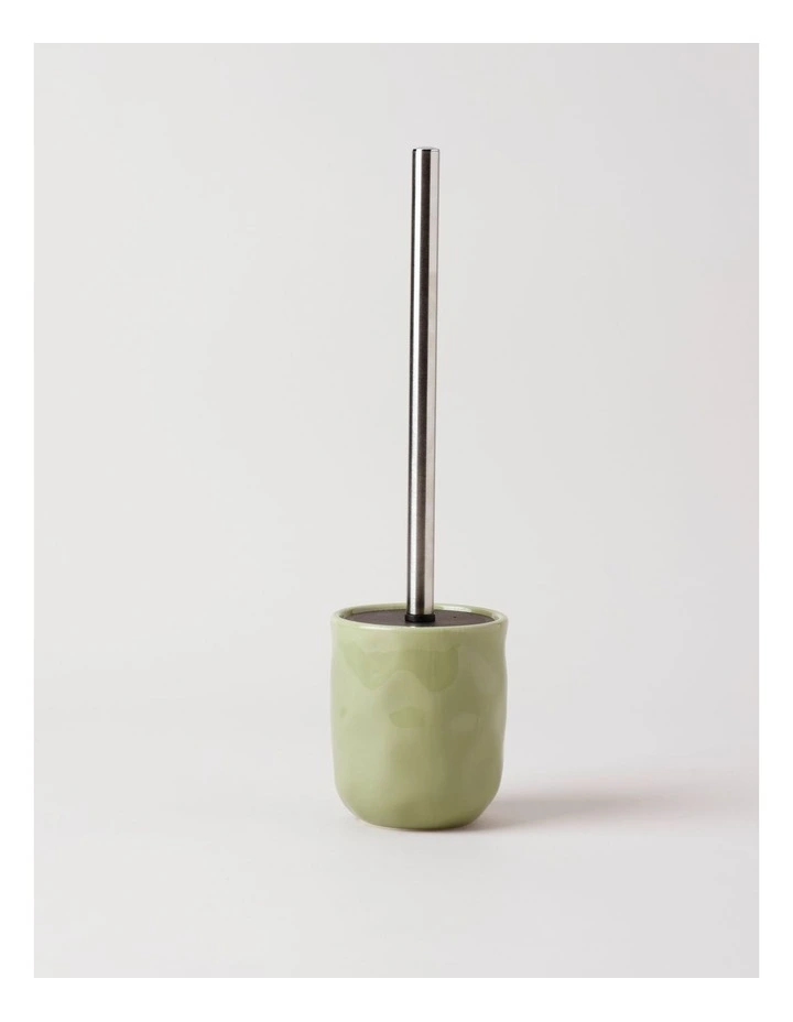Moss Toilet Brush Holder in Green image 1