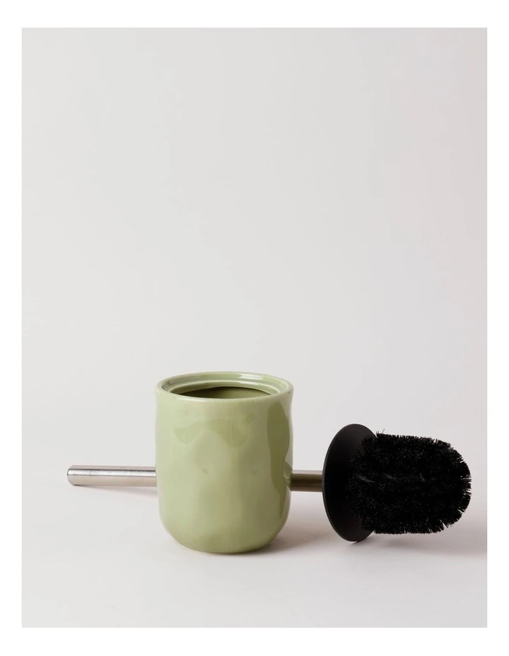 Moss Toilet Brush Holder in Green image 2