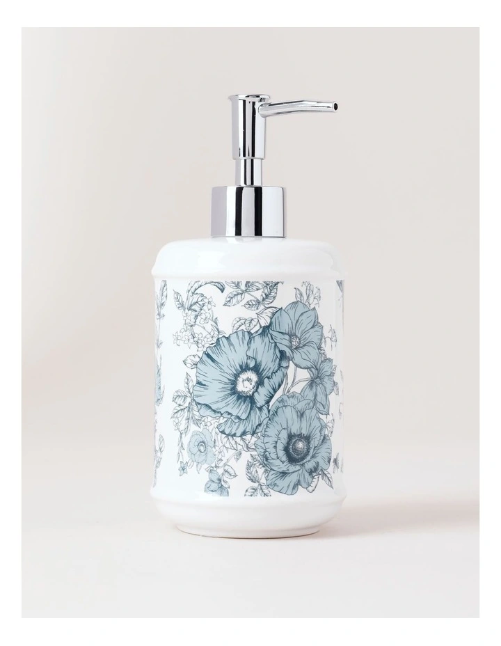 Toile Soap Dispenser in Blue image 1