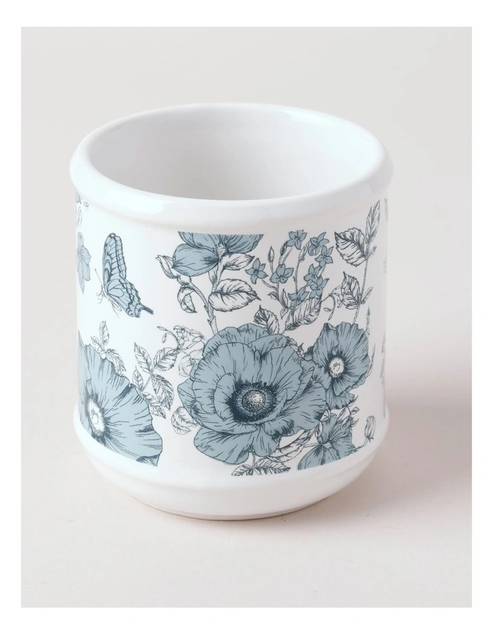 Toile Bathroom Accessories in Blue image 2