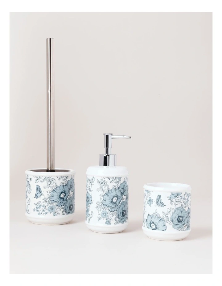 Toile Bathroom Accessories in Blue image 3