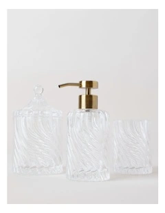Swirl Glass Soap Dispenser in Clear