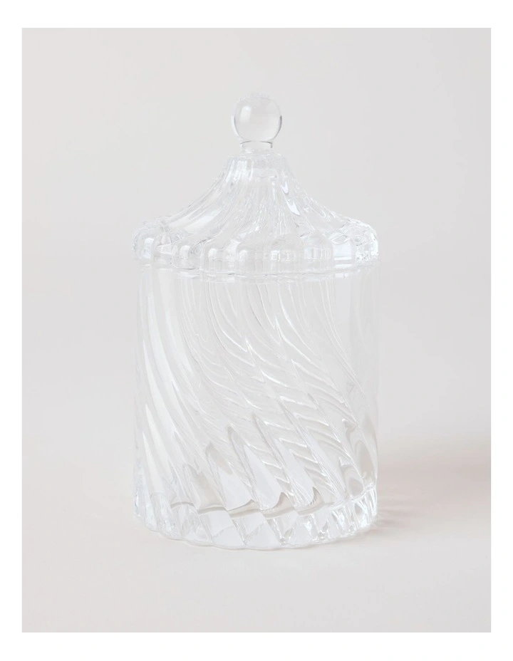 Swirl Glass Soap Dispenser in Clear image 3