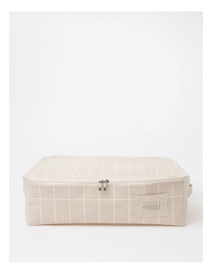 Laundry Storage Bag 45x35x26cm in White Check image 1