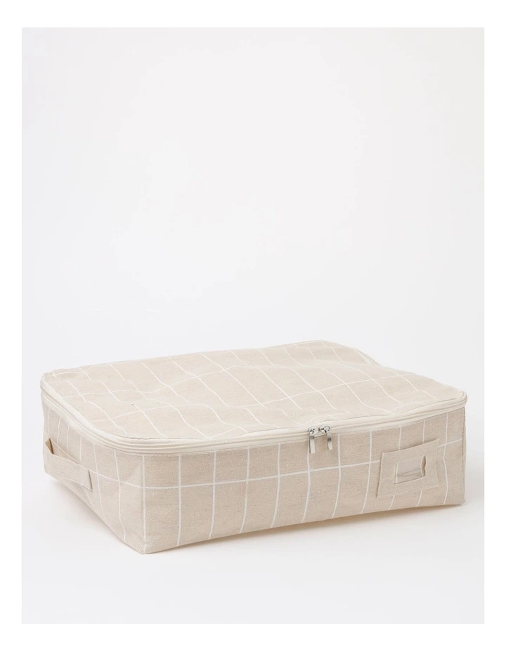Laundry Storage Bag 45x35x26cm in White Check image 3