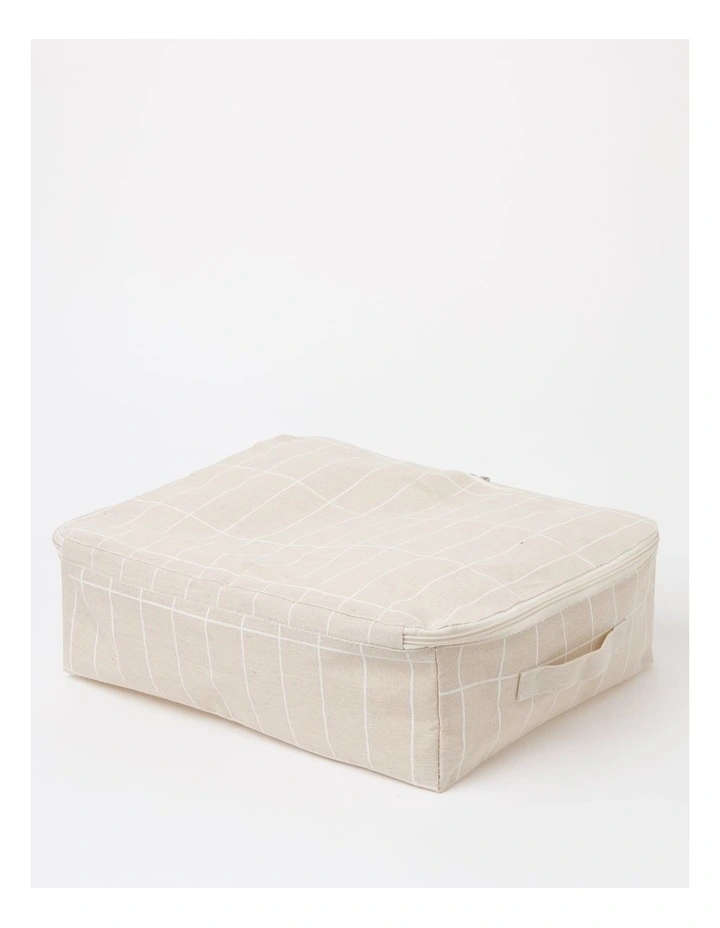 Laundry Storage Bag 45x35x26cm in White Check image 4