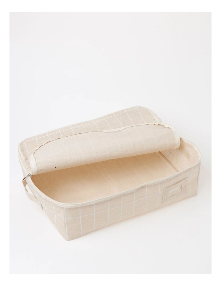 Laundry Storage Bag 45x35x26cm in White Check image 7