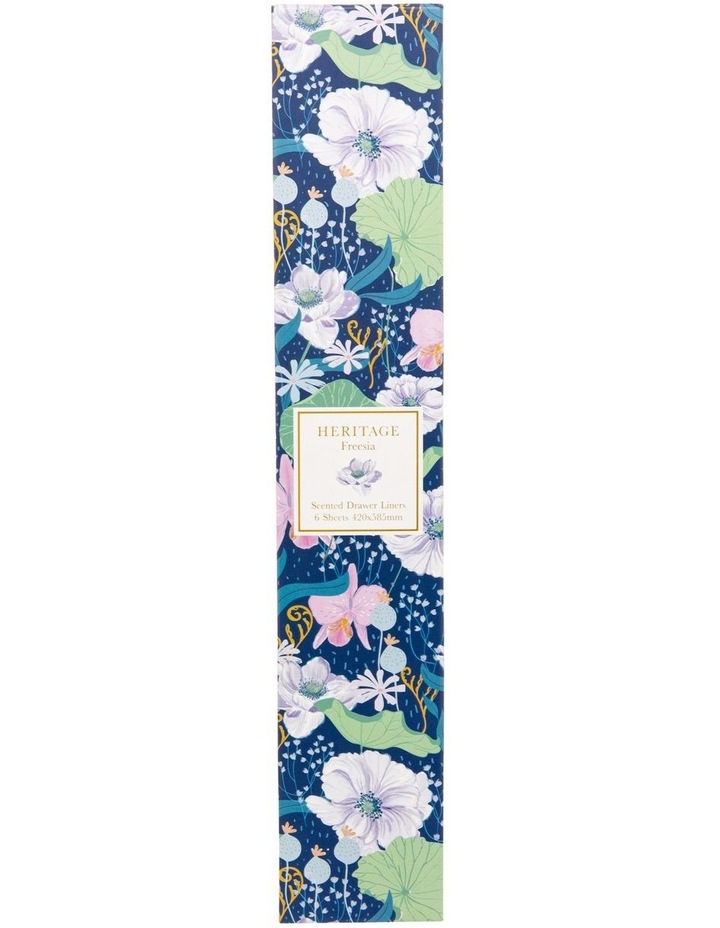 Heritage Fresia Drawer Liner 6 Sheets In Blue Myer