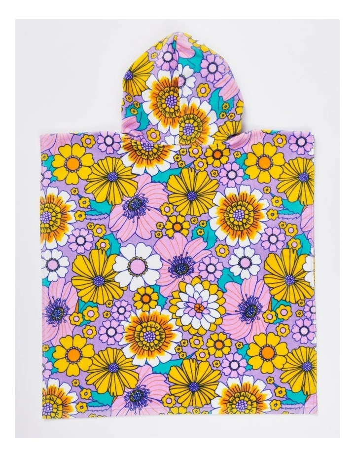 Retro Flower Poncho in Multi image 2