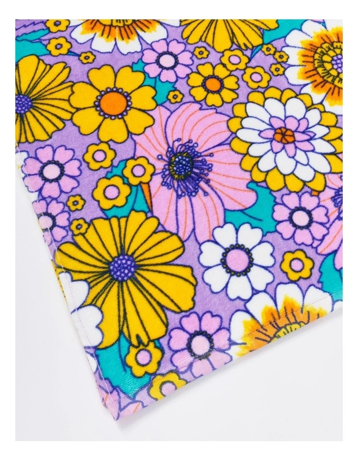 Retro Flower Poncho in Multi image 4